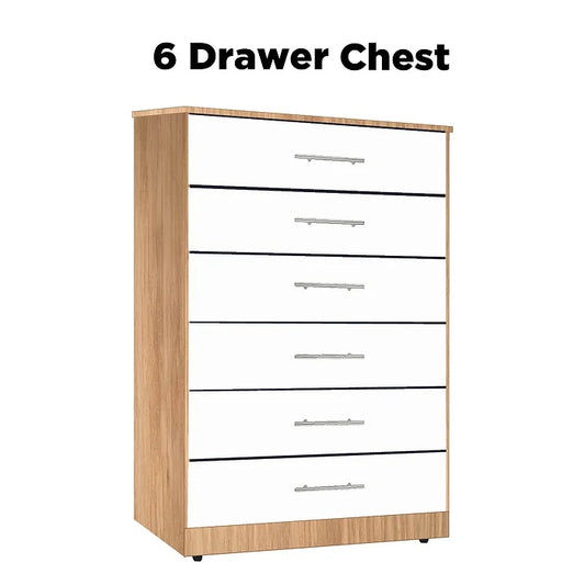 Nova Wide Chest of 6 Drawers