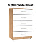 Nova Midi Wide Chest of 5 Drawers