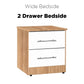 Nova Bedside Table with 2 Drawers