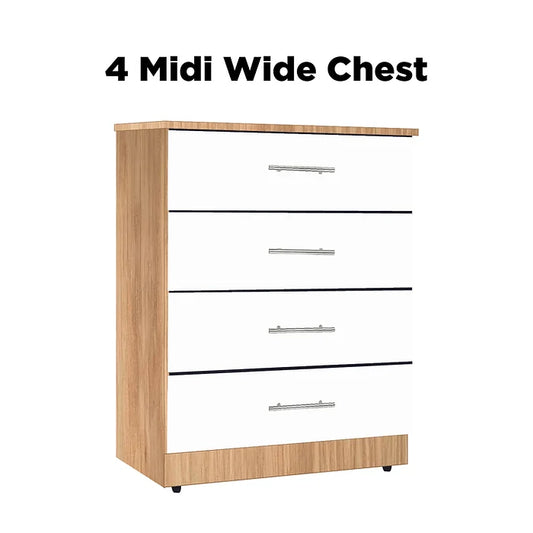 Nova Midi Wide Chest of 4 Drawers