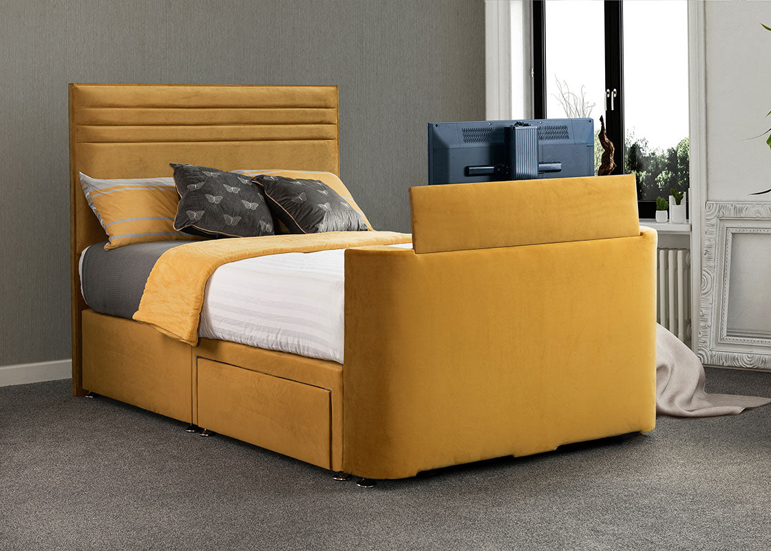 Chic TV Bed with Storage Options
