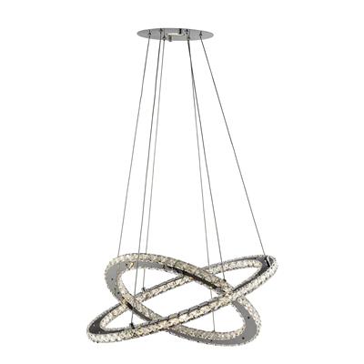 Chrome & Clear Glass Ring Ceiling Light