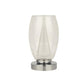 Chrome & Clear Glass Table Lamp