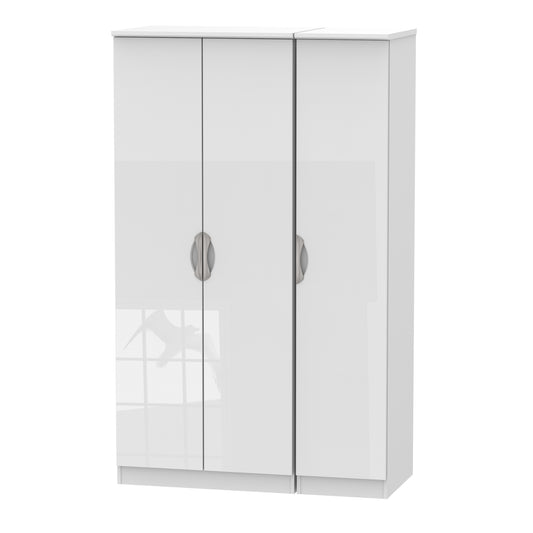 Camden White Gloss Triple Wardrobe