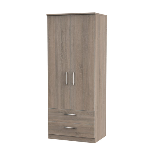 Devon Darkolino Wardrobe with 2 Drawers