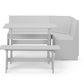 Classic Corner Dining Set in Dove Grey
