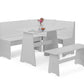 Classic Corner Dining Set in Dove Grey