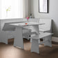 Classic Corner Dining Set in Dove Grey