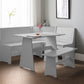 Classic Corner Dining Set in Dove Grey