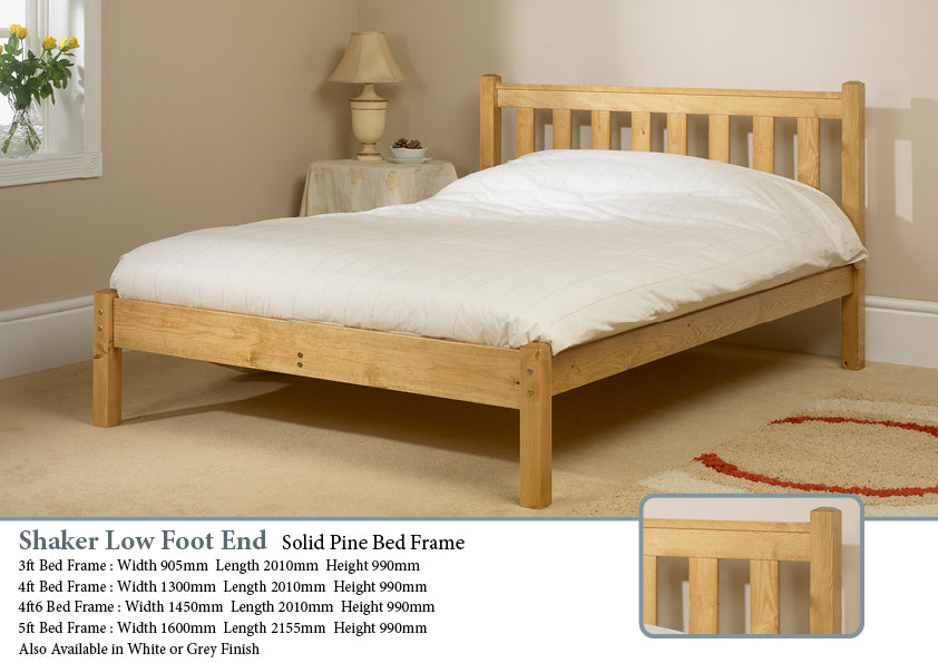 Shaker Low End Bed Frame