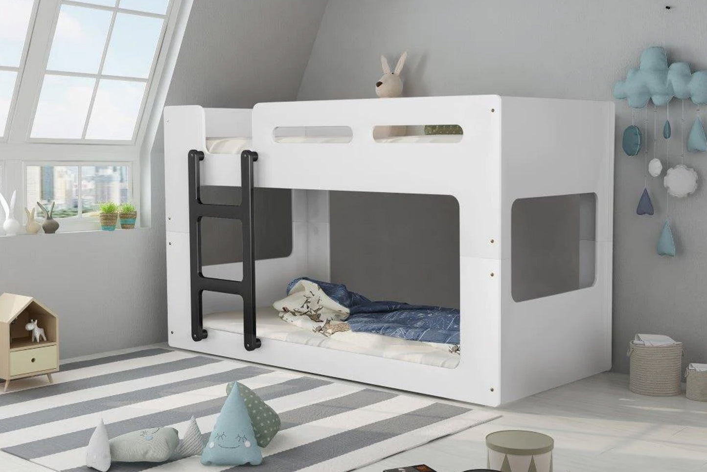 White Low Level Bunk